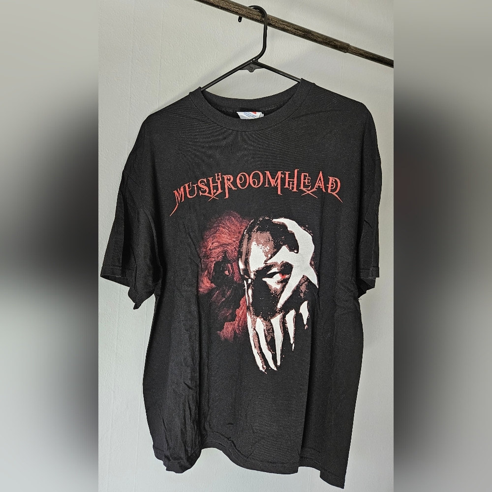 Mushroomhead Band Black Graphic Short-Sleeve Tee w/ Designs on Front and Back